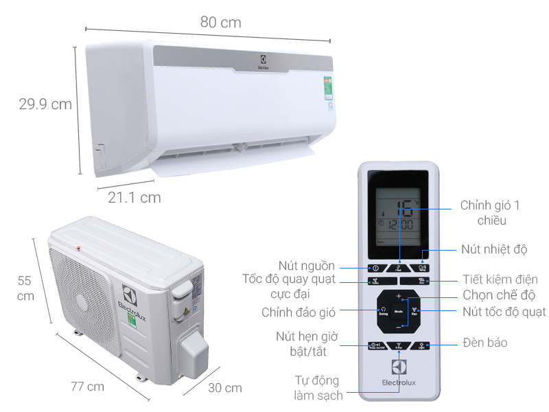Máy lạnh Electrolux 1HP ESM09CRM-A3 - so sánh máy lạnh electrolux