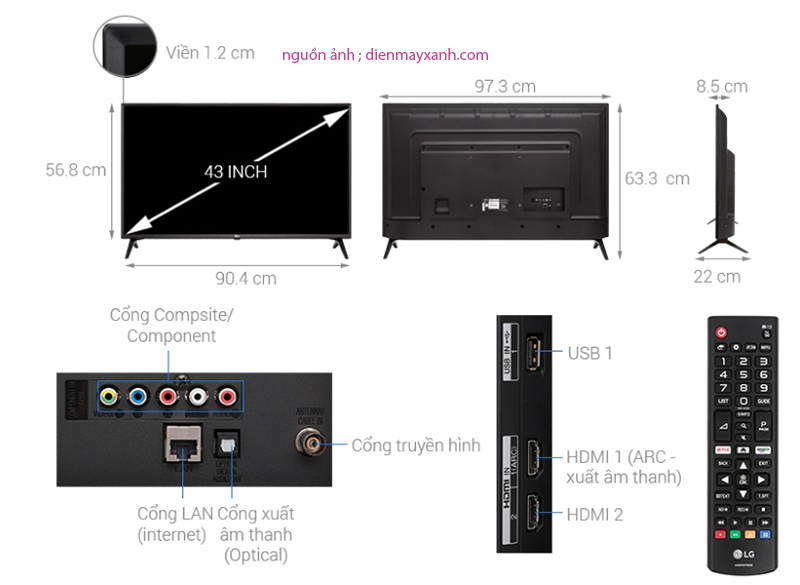 Smart Tivi LG 43 Inch 43LK5400PTA