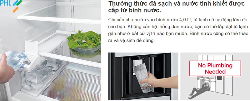 Tủ lạnh Side By Side Hitachi 584 Lít Inverter R-M700GPVG2